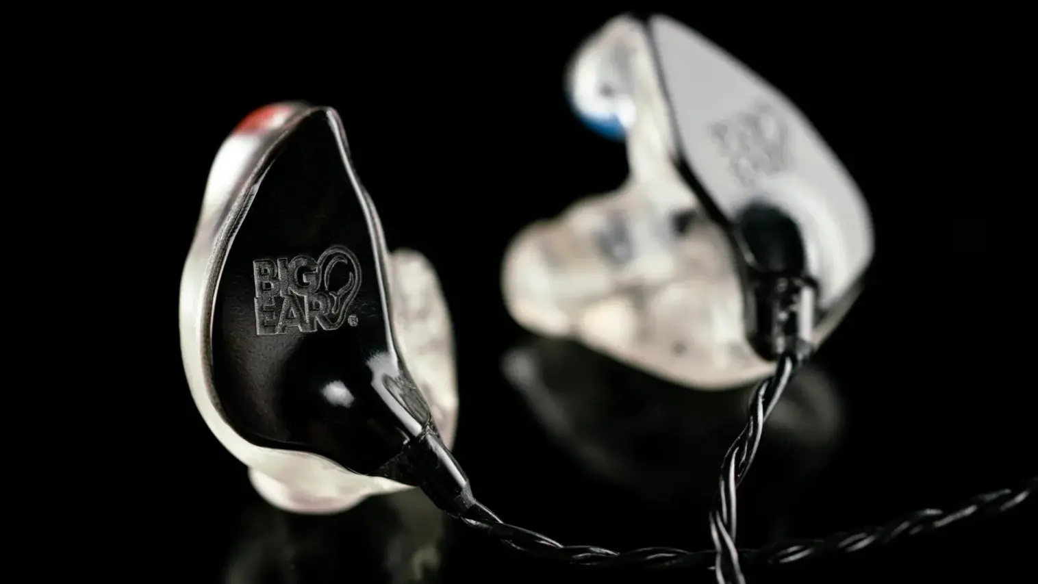 Big Ear BE-1C custom motorcycle earbud with engraved faceplate