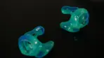 Apple AirPod Pro custom adapter — teal pair