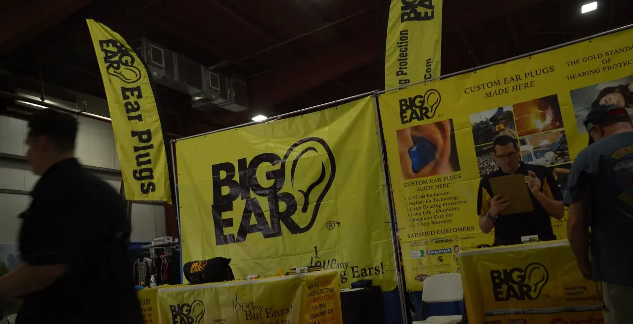 The Big Ear booth on the road at a rally